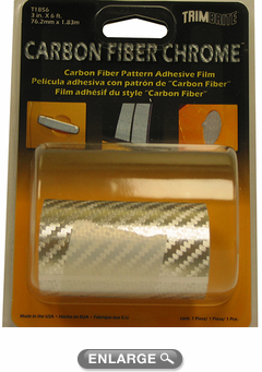 TrimBrite Chrome Carbon Fiber Adhesive Film 3" x 6ft TrimBrite Chrome Carbon Fiber Adhesive Film 3" x 6ft